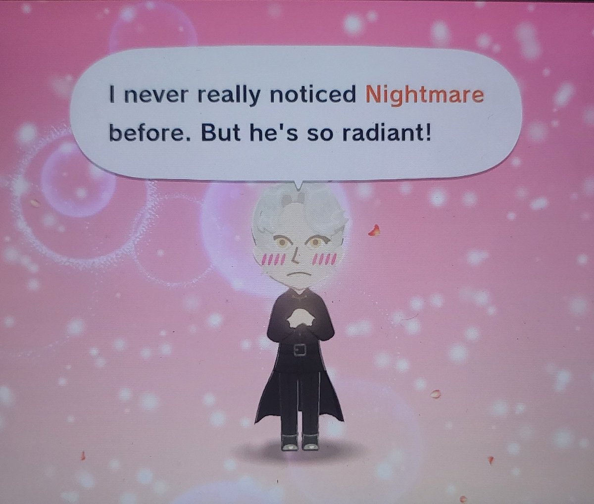 My turn to share some Tomodachi life shenanigans while we wait for a statement from Netease-

Anyway I just added Nightmare and Frederick fell for him immediately un-prompted. Chill my guy he just got here PF

#IdentityV #idv #nightmare #Orpheus #orphrick