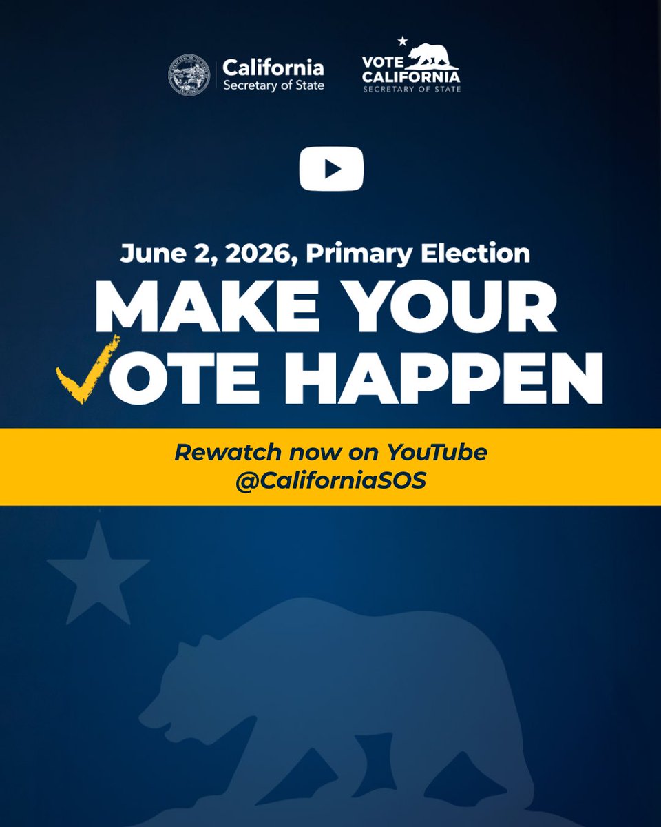 California Secretary of State tweet media
