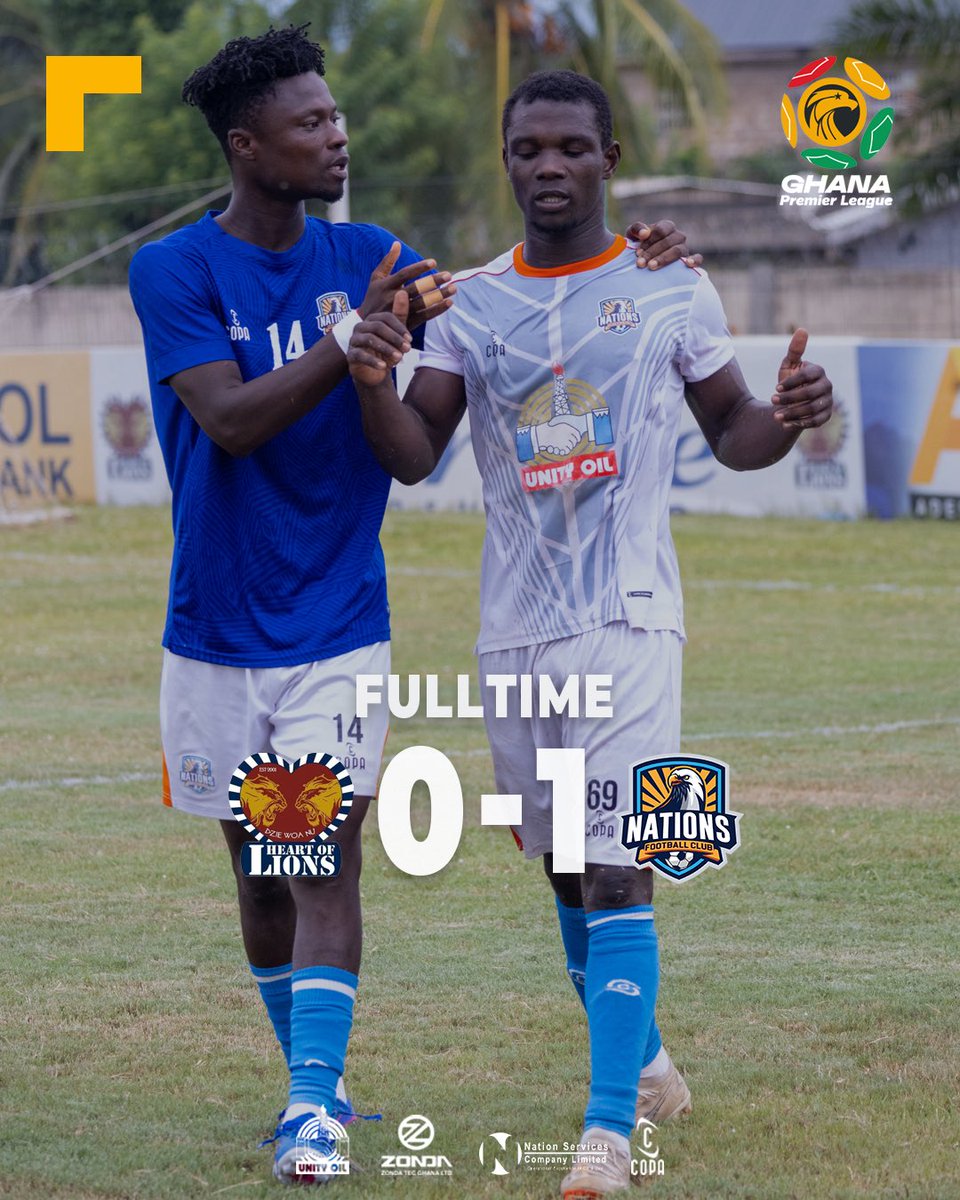 nationsfcgh's tweet photo. β° FULLTIME || Resilience. Discipline. Victory
#NFC #copa #UnityOil #NationServices #Zonda https://t.co/6E66oXkyyM