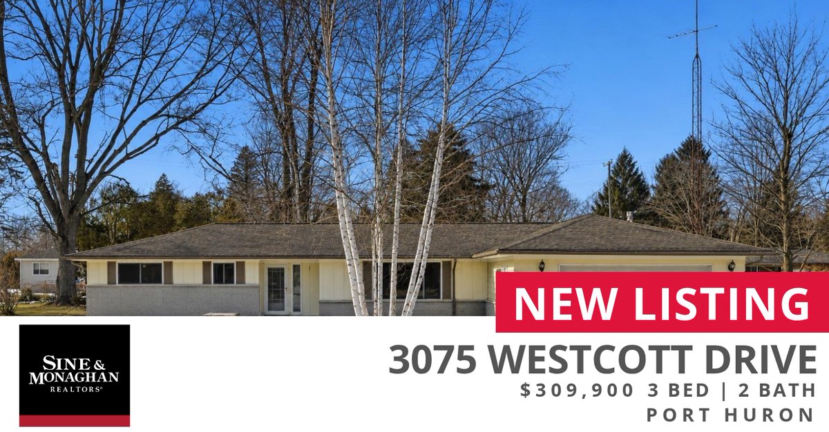 DistelrathS's tweet photo. 📍 New Listing 📍 Take a look at this fantastic new property that just hit the market located at 3075 Westcott Drive in Port Huron. Reach out here or at (810) 300-3799 for more information!

Listed by Shelley Watters

Thank you,
... https://t.co/nDq6x0oF6L https://t.co/TNchZHhbsu