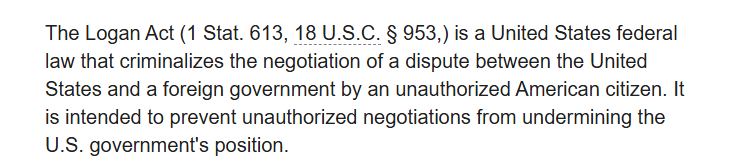 <a href="/libsoftiktok/">Libs of TikTok</a> Did she just admit to a violation of the Logan Act?
