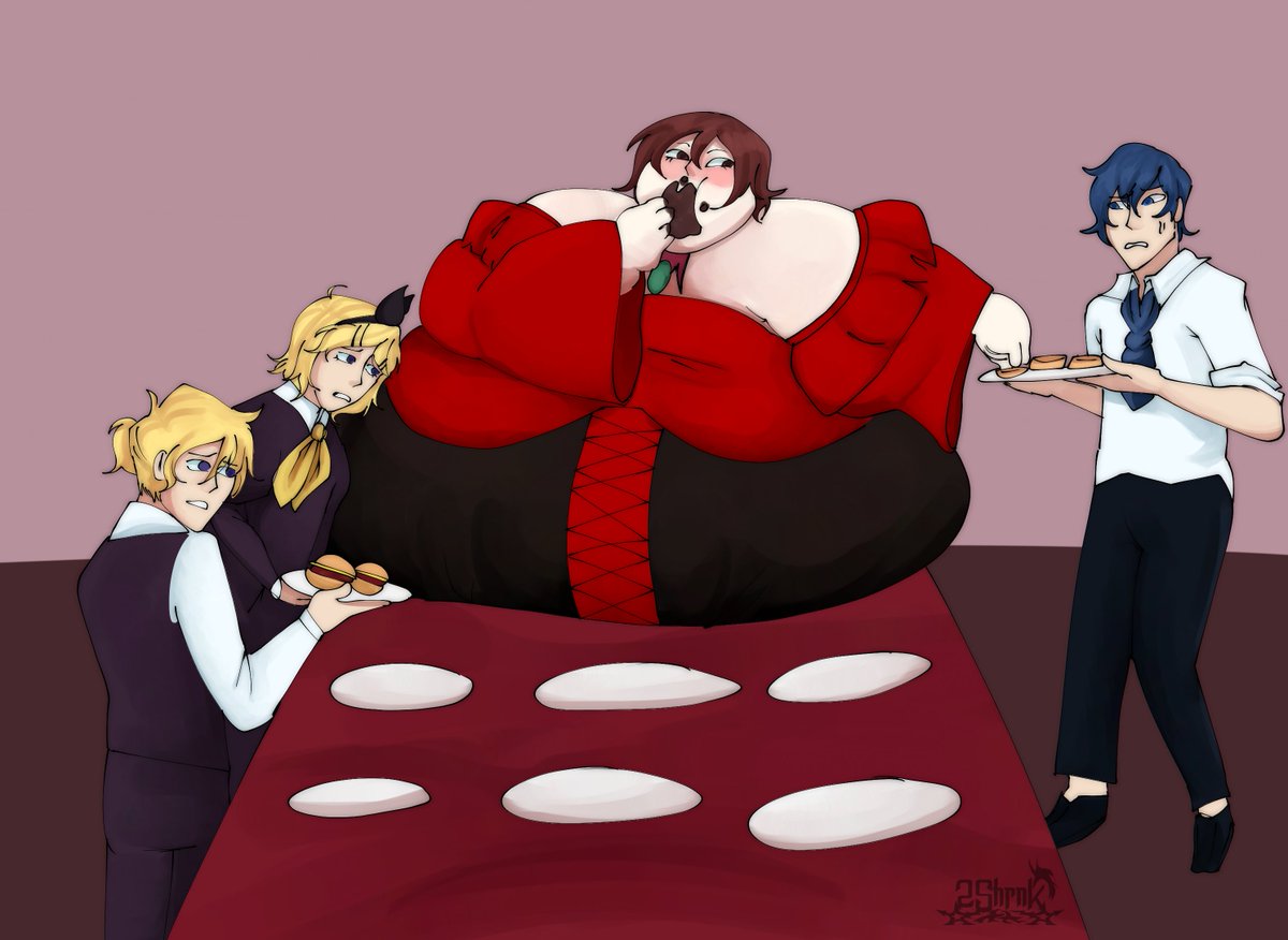 2Shrnk's tweet photo. STUFFING her face at a royal buffet https://t.co/q5FncCs2dD