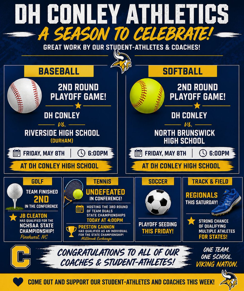 D H Conley Athletics tweet media
