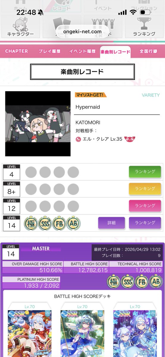 general31092's tweet photo. あと写真なかったけどHypernaidはABできた https://t.co/BM532ti6KZ
