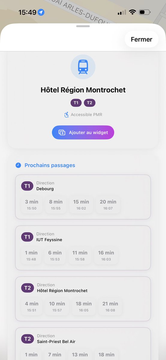 Alkihis's tweet photo. @_solal_ Bravo pour tout le travail fait ! 
Petit bug trouvé, à HdRM quand on peut créer un widget les destinations sont affichées 2x sur 1 seul sens (et les autres destinations absentes) https://t.co/N7NDQqSEi4