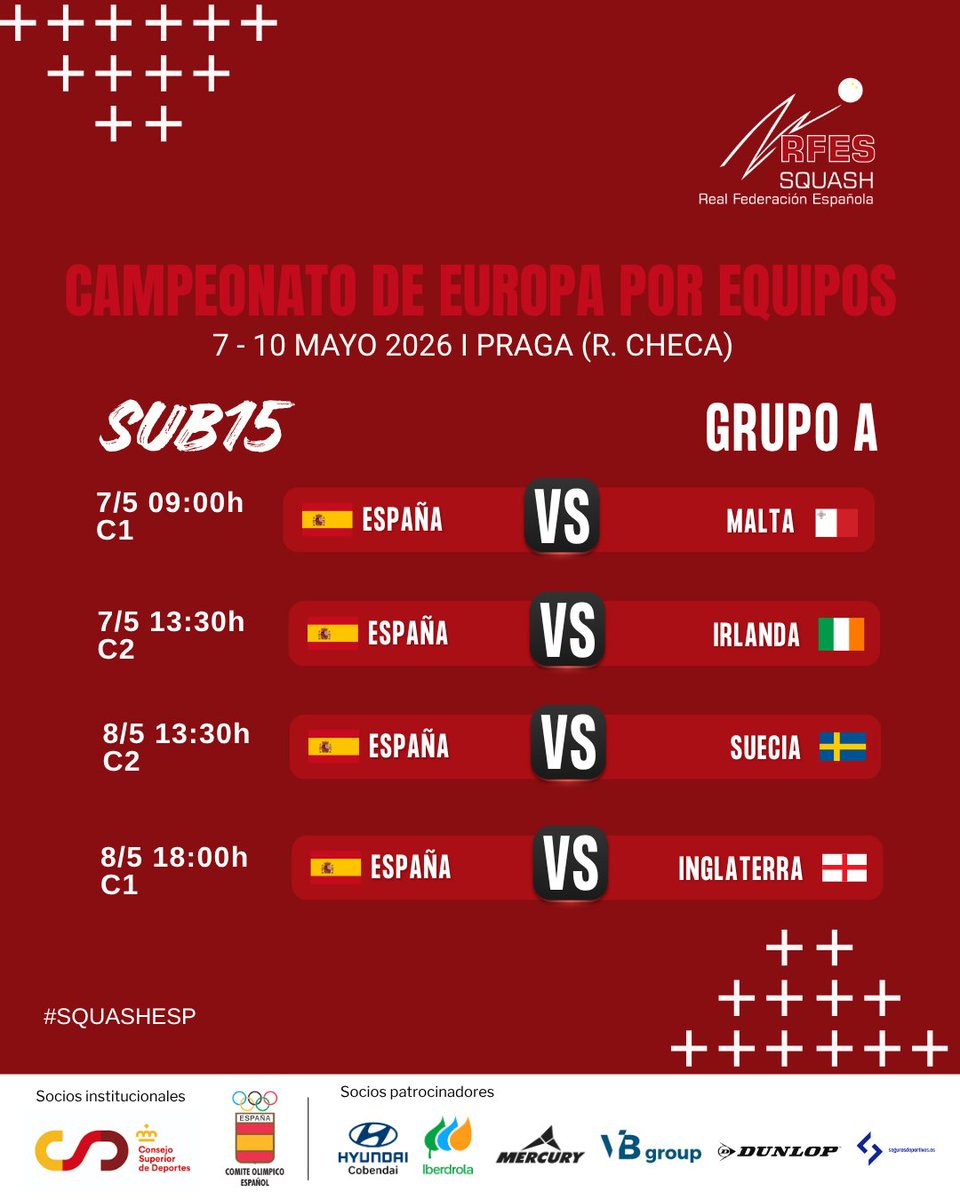 RFESquash's tweet photo. 🇪🇺 CAMPEONATO DE EUROPA SUB15 Y SUB17

🇪🇸 La expedición española ya viaja a Praga para disputar, desde mañana y hasta el domingo, el campeonato continental de ambas categorías

➕Previa: https://t.co/upyLd0W5Uz

¡MUCHA SUERTE!

@EuropeanSquash #Squash #SquashEsp https://t.co/ofk0Auujp4