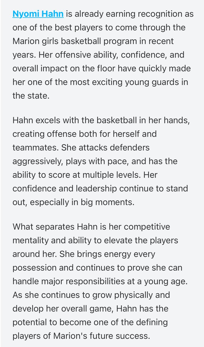 100_2028's tweet photo. A fantastic write-up about @nyomihahn‼️

The confidence &amp; mindset to not only elevate yourself but others around you as well 💯… a kid that does whatever it takes to succeed and win‼️

Don’t miss out on watching her; it’s a must-see! 🍿

Thanks, @PGHChristopher, for covering her https://t.co/8BLw2bOK5D