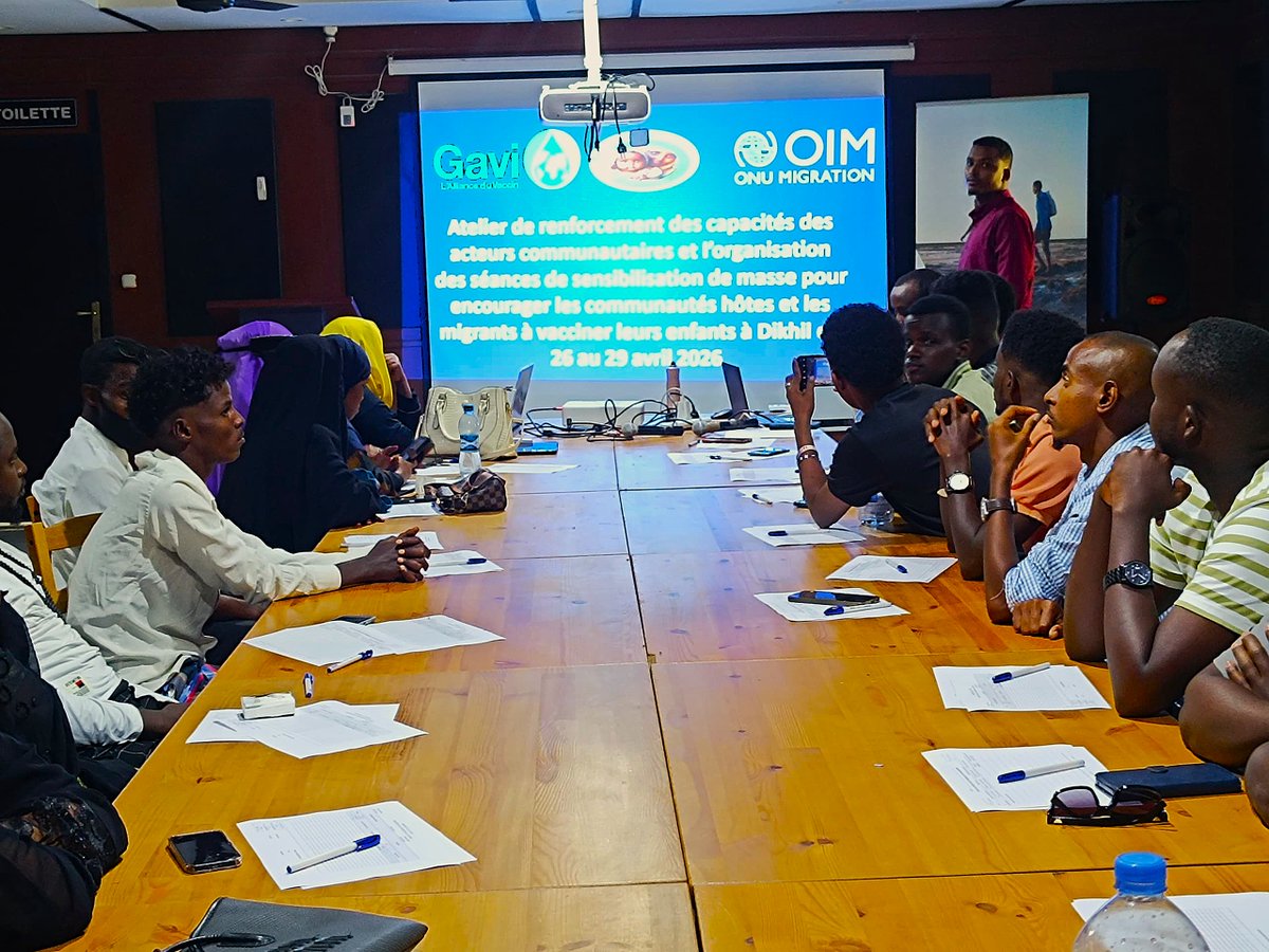 DjiboutiIom's tweet photo. L'@DjiboutiIom, en collaboration avec le @MinSantedj, a appuyé les capacités des acteurs communautaires à #Obock et à #Dikhil, afin de promouvoir la vaccination des enfants, y compris parmi les populations migrantes.
Avec le soutien de l’Alliance @gavi🙏 https://t.co/OeNV6r4yfp