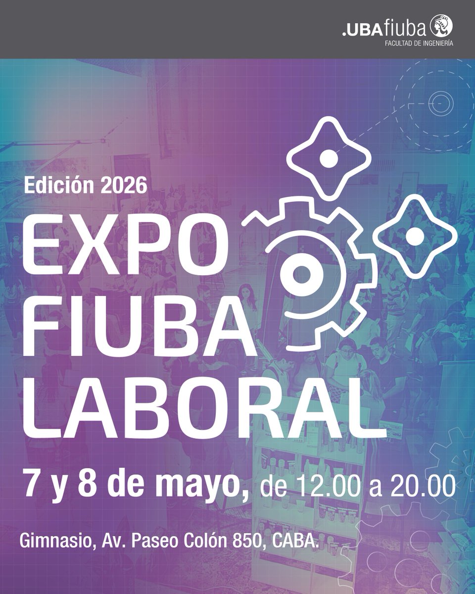 📅 ¡Te esperamos mañana en Paseo Colón! #UBA #FIUBA #Ingeniería # ...