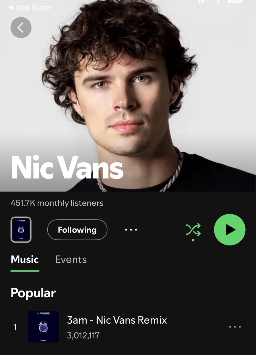 3 MILLION STREAMS!!!!!!!!🥳🥳🥳

I KNOW THATS RIGHT!!!! NIC BETTER GO AHEAD OVER HERE!

Nic’s Spotify Page: open.spotify.com/artist/43mZ0wY…

3 am Remix: open.spotify.com/track/0GBxBb2d…