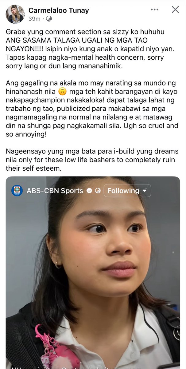 MargaKnowsKYK's tweet photo. One bad game doesn’t define her, and people forget she’s still a rookie learning under pressure. Criticism is part of sports, but unnecessary bashing is never okay. She deserves support too, especially on days she’s not on her A game. 

@carmelaloo08 🫶 https://t.co/pTlGpGBM9f