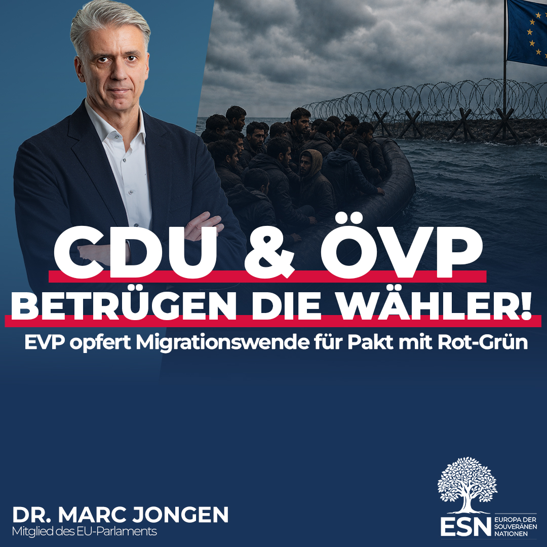 AfDimEUParl's tweet photo. +++ CDU und ÖVP betreiben Wählertäuschung! Sie versprachen die Migrationswende – und paktieren mit den linken Blockierern +++

Der Entwicklungsausschuss des Europäischen Parlaments hat am 5. Mai 2026 den Bericht „Ausbau der Entwicklungszusammenarbeit zur Bekämpfung irregulärer Migrationsbewegungen und ihrer Ursachen in den Partnerländern“ angenommen. Anders als der Titel vermuten lässt, enthält der Bericht keine neuen Maßnahmen gegen illegale Einwanderung. Stattdessen fordert er zusätzliche „legale“ Migrationswege. Herkunftsländer, die bei der Rücknahme abgelehnter Asylbewerber nicht kooperieren, sollen weiterhin Entwicklungsgelder aus der EU erhalten. Ausschlaggebend waren die Stimmen der Europäischen Volkspartei (EVP) – darunter CDU und CSU – sowie der linken und grünen Fraktionen.

Dazu erklärt @Marc_Jongen, entwicklungspolitischer Sprecher der AfD-Fraktion:

„Nach der kürzlich verabschiedeten Verschärfung der Rückführungsverordnung durch das EU-Parlament war die heutige Abstimmung ein herber und nicht nachvollziehbarer Rückschlag. Berichterstatter Lukas Mandl (EVP/ÖVP) schlug eine rechnerisch mögliche Mitte-Rechts-Mehrheit mit der AfD und unserer Fraktion Europa der Souveränen Nationen (ESN) aus, obwohl wir seine ursprünglichen Forderungen unterstützt hätten. Dazu gehörte die wichtige ‚Konditionalität‘: der Stopp von Entwicklungshilfe für Länder, die bei der Rücknahme ausreisepflichtiger Migranten nicht kooperieren.

Wichtiger als die viel beschworene Migrationswende ist der EVP offenbar die politische Beutegemeinschaft mit Sozialisten, Grünen und Linken. Überfällige Maßnahmen wie stärkerer Grenzschutz und die Bekämpfung der Schlepperei werden dafür geopfert. Statt den Druck auf unkooperative Herkunftsländer zu erhöhen, sollen deutsche und europäische Steuergelder weiter bedingungslos fließen – damit verhindert das rot-grün-schwarze Parteienkartell in Brüssel den wirksamen Schutz der EU-Außengrenzen.

Wir werden der EVP ihre ursprünglichen Forderungen erneut vorlegen, sobald der Bericht im Plenum zur Abstimmung steht. Eines steht bereits fest: Wer konsequente Rückführungen und ein Ende der Masseneinwanderung will, kann sich nur auf die ESN/AfD verlassen.“