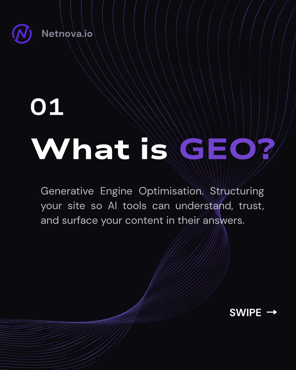 netnovaio's tweet photo. Search is changing fast.

AI answers now—only optimized sites get cited. Most don’t.

Learn GEO + stay visible in 2026. Save &amp; share.

#GEO #AISearch #SEO #WebStrategy #Netnova https://t.co/L5EnzpUBAD