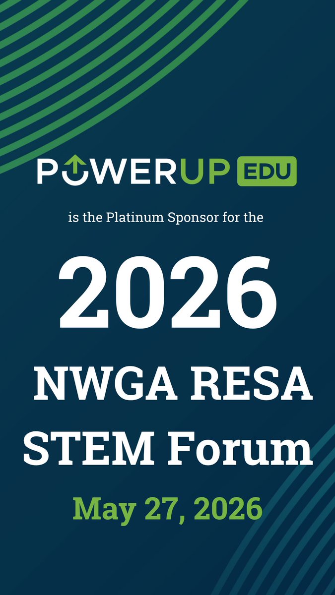 powerupedu's tweet photo. We're heading to the 2026 NWGA RESA STEM Forum, May 27th!  @powerupedu is proud to once again support the RESA as the Platinum sponsor where over 400 NWGA educators will explore innovative STEM practices.
@nwgaresa
#NWGARESA #PowerUpEDU #STEMEducation #InnovativeEducation #GeorgiaSTEM