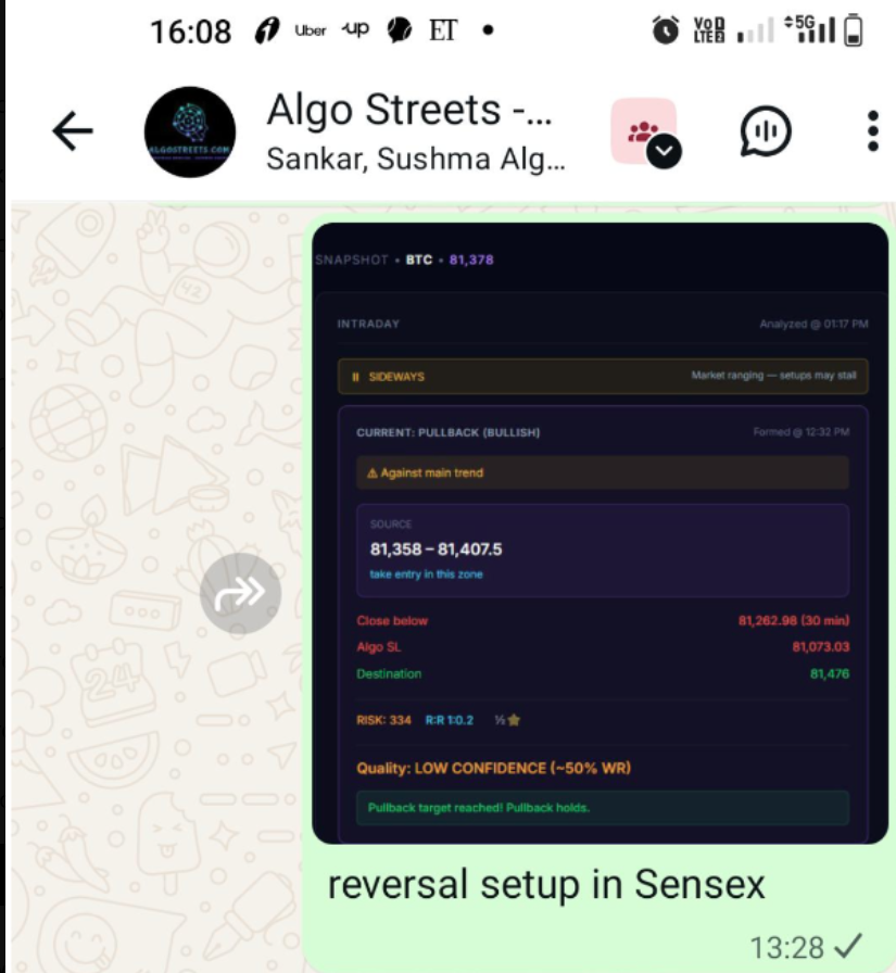 syamdevendla's tweet photo. @Kavitastocks This is not random. DhiX AI  alerts will come to whatsapp directly, its agentic  driven. Please check https://t.co/46wQeK8mC0. Check both todays pullbacks. https://t.co/boUG9WvSDt