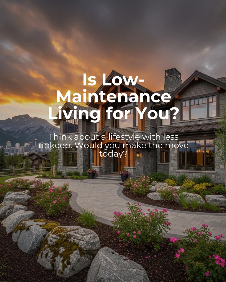 RobynMoser's tweet photo. Calgary downsizers now have the upper hand, expanded condo and apartment choices mean more power to find the right fit with less competition.

Would you go for a low-maintenance lifestyle right now? https://t.co/yYDAODyfuz
