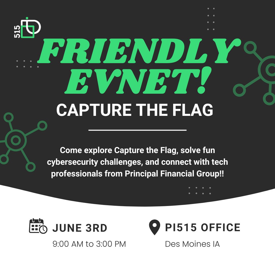 Pi515_IA's tweet photo. Excited for 2026 Pi515 Capture the Flag! Students solve real tech puzzles, connect with @Principal, and build cybersecurity skills. Let the ethical hacking begin! #Cybersecurity #TryHackMe

Let the hacking begin — ethically, of course! #pi515 #Iowa #talent #cyber https://t.co/3pQTwRrNpT