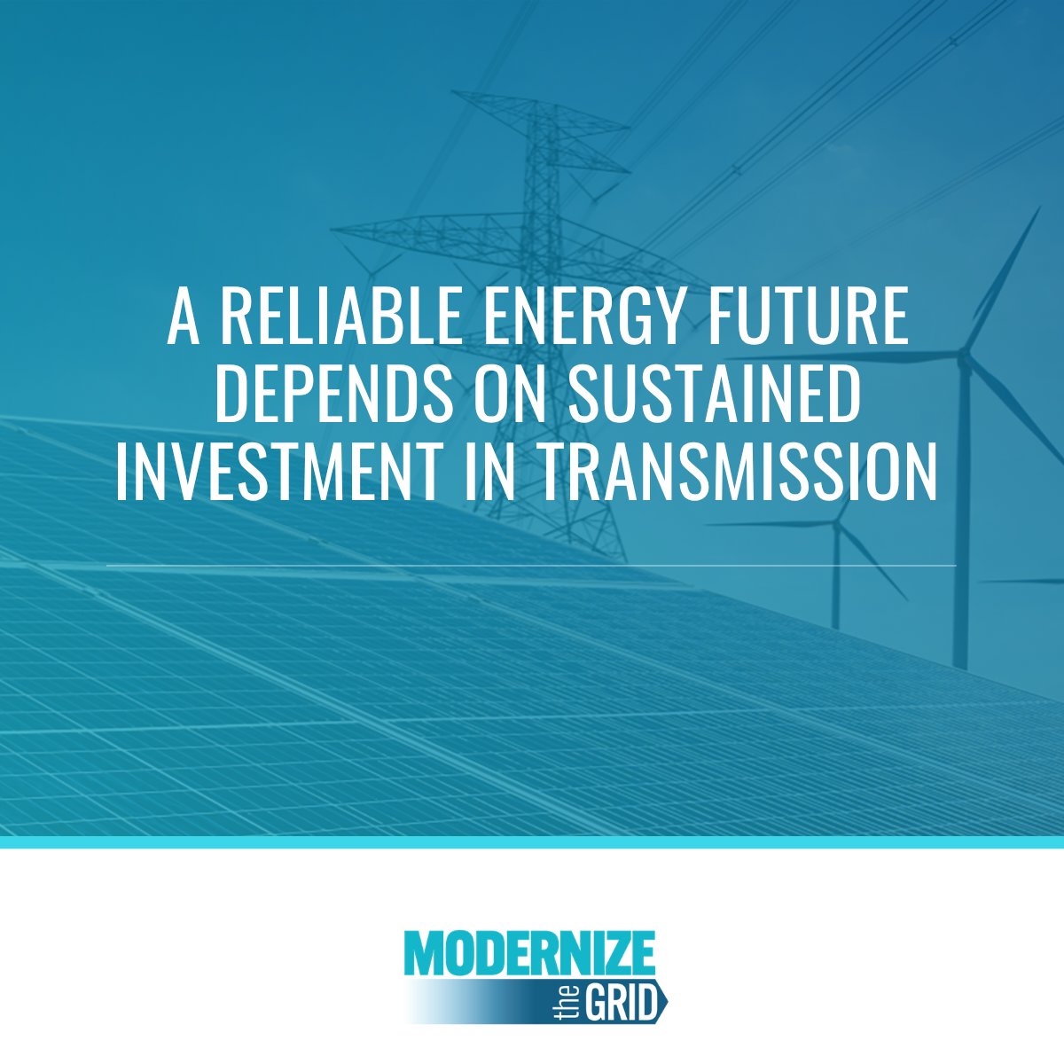 ModernizeGrid's tweet photo. A reliable energy future depends on sustained investment in transmission.
Clear, stable return on equity policies help attract the private capital needed to modernize the grid and meet rapidly growing electricity demand.

https://t.co/RyaYPqo0lA https://t.co/tONIBbvW7m