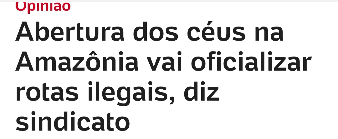 Prova n° 6782 de q a DIREITA NO CONGRESSO trabalha pra ORGANIZAÇÕES CRIMINOSAS.

Querem liberar AVIÕES ESTRANGEIROS pra voar na Amazônia...

Um território q é ROTA DE TRÁFICO DE DROGAS e cheio de GARIMPOS ILEGAIS!

A DIREITA TRABALHA PRA BANDIDO!
economia.uol.com.br/colunas/marian…