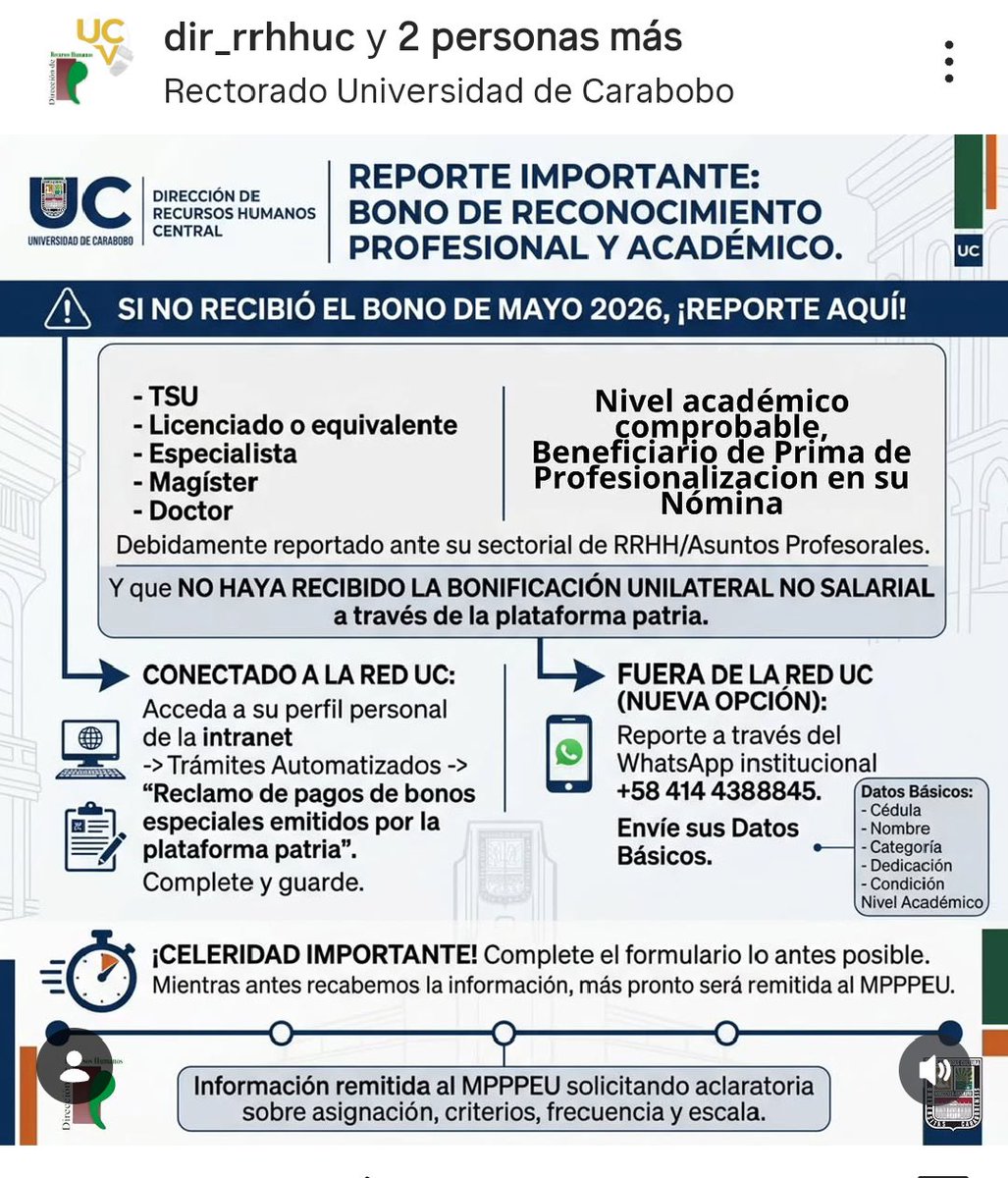 Universidad de Carabobo tweet media