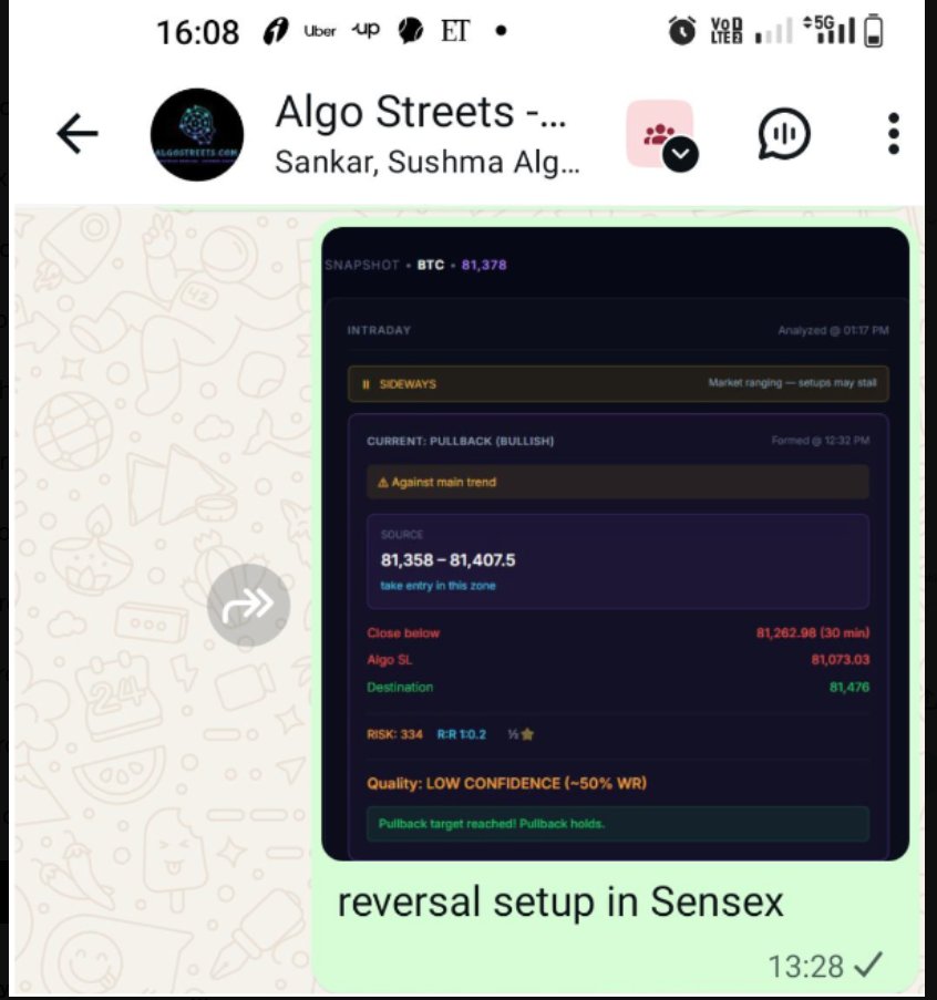 syamdevendla's tweet photo. @AlgoBoffin This is not random. DhiX AI  alerts will come to whatsapp directly, its agentic  driven. Please check https://t.co/46wQeK8mC0. Check both todays pullbacks. https://t.co/VCmqDwl81e