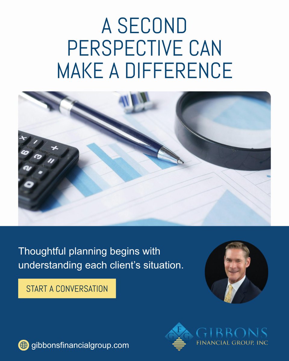 GibbonsFinGroup's tweet photo. I work to understand each client's needs and build a plan that aligns with their values and goals. If your friends or family want a second opinion on their financial plan, or need help building one, I'm happy to talk with them. https://t.co/idU4uGgqGU
