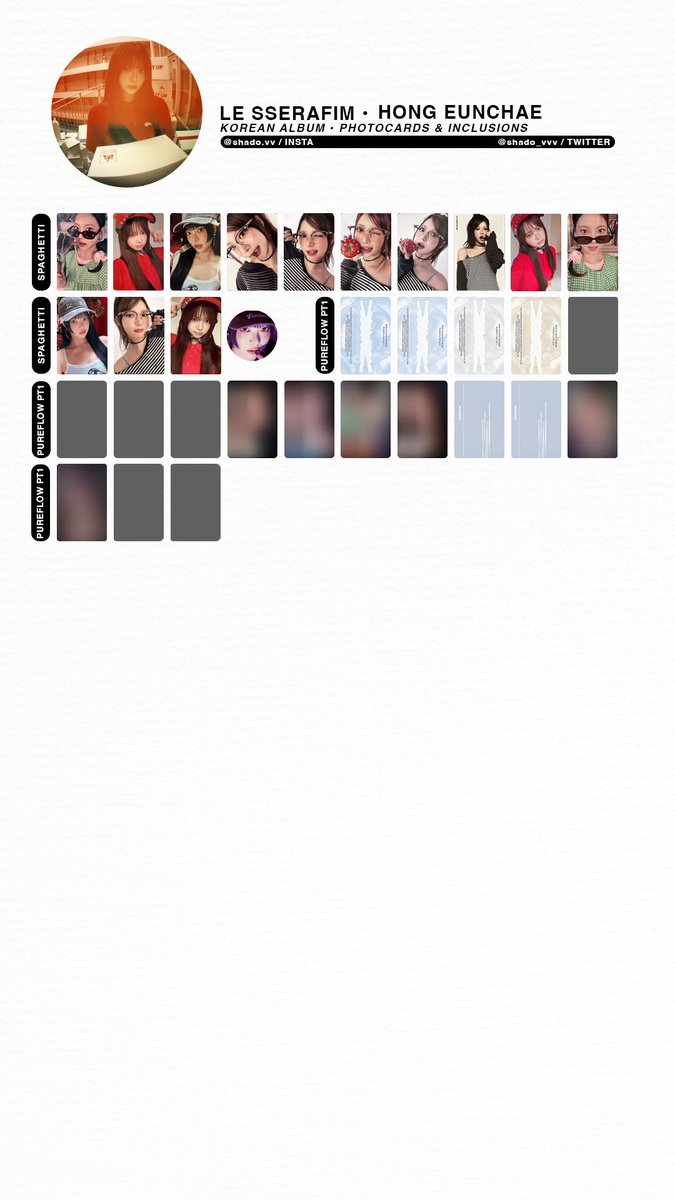 060526 - LE SSERAFIM - MEMBER ALBUM PHOTOCARD TEMPLATES - Eunchae