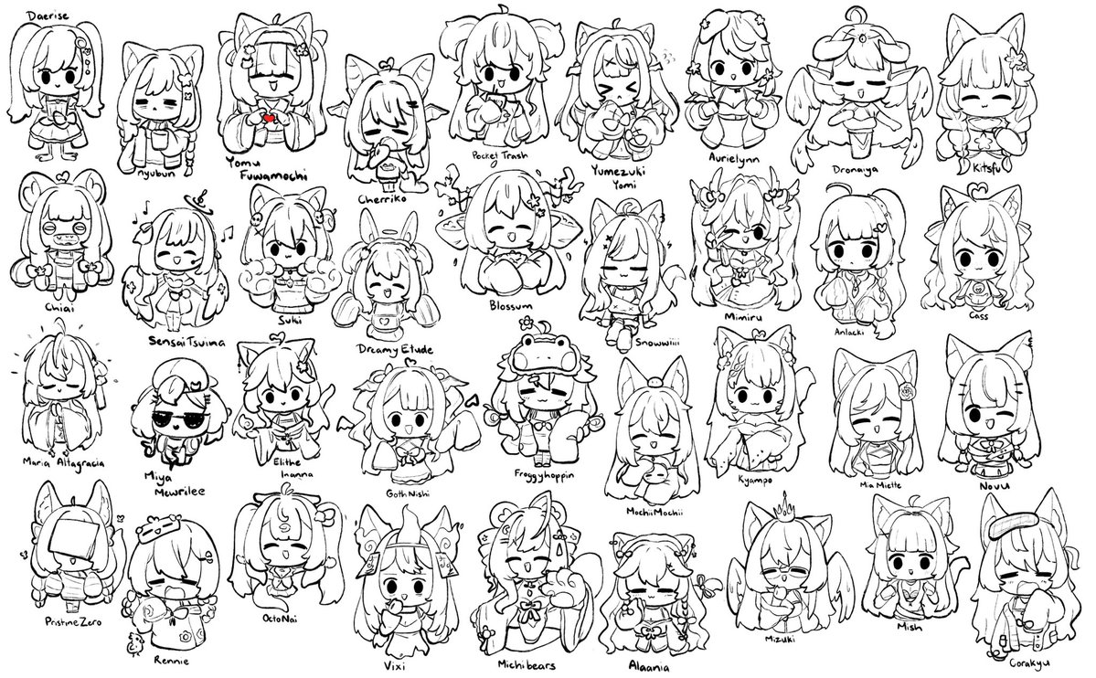 Some very cool mutuals! Thank you for letting me doodle so many of you!