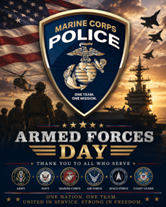 joinmcp's tweet photo. Marine Corps Police support those who serve.

#ArmedForcesDay https://t.co/Z2n5yXqrot