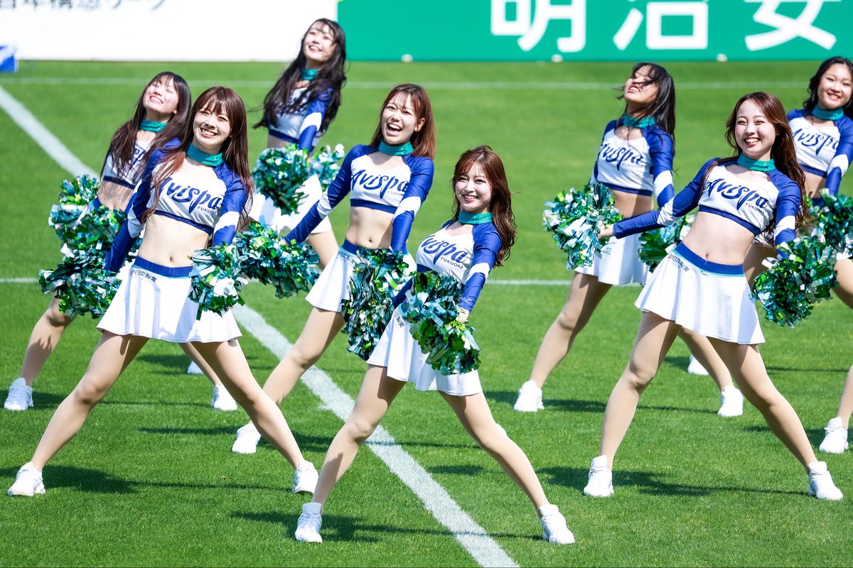 アビスパチアリーダーズ #アビスパ福岡 ピッチ中央でのハーフタイム