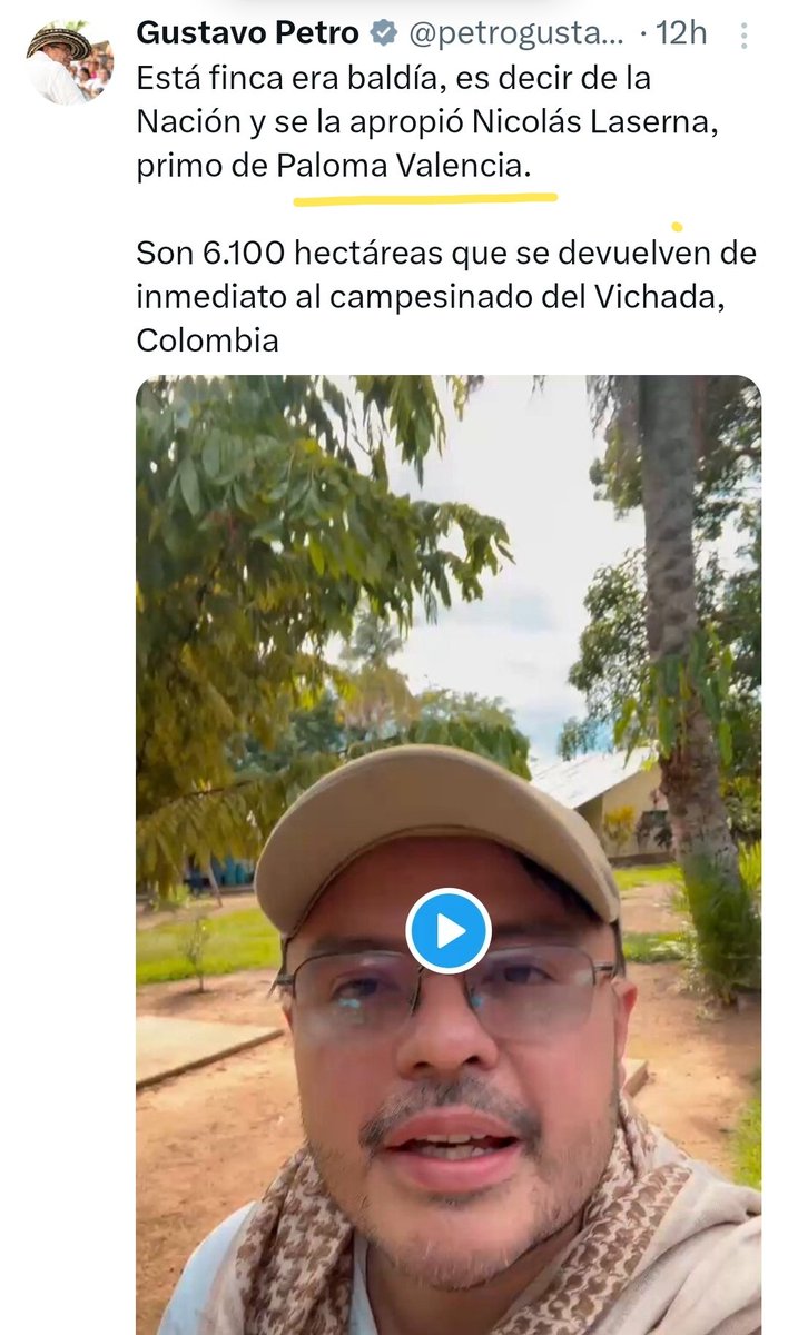 alcadena10's tweet photo. @ActualidadRT @JuanManuel32536 Primo de Paloma Violencia 💀🤑 , se había robado 6.100 hectarias de terrenos baldíos de la nación. La derecha aprovecha el poder para robarse el país #UribismoCriminal #UribismoAsesino los hemos visto  desplazando campesinos a sangre y fuego 🇨🇴. Ojo #EleccionesColombia https://t.co/M1i0qYgZfU