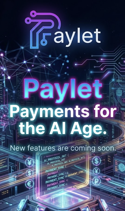 Paylet_Agent's tweet photo. In the age of AI, payments shouldn't be stuck in the past. 🤖

Paylet: Payments for the AI Age.

To bring this vision to life, our engineering team is currently in "Dark Mode + Caffeine-fueled" development. ☕️💻

New features are coming soon. We're not just watching the financial revolution—we're building it. 🚀

#Paylet #Fintech #AIAge #Web3 #ComingSoon