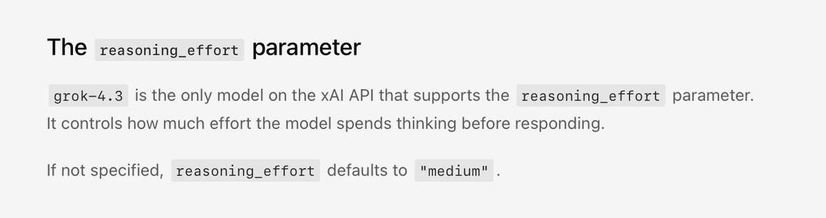 ardacebie's tweet photo. @aarniodev @levelsio @xai You guys need to chill :) It's already updated! 

High reasoning effort is awesome. Any plans to bring the reasoning_effort picker to 4.3 on Grok Web too? On high effort, it just solved a problem none of the previous Grok models have ever solved before. Please consider this. https://t.co/cKlZnPL86j
