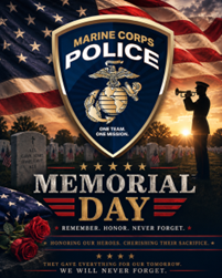joinmcp's tweet photo. Marine Corps Police honor the fallen.

#MemorialDay https://t.co/EtR77uyS8G