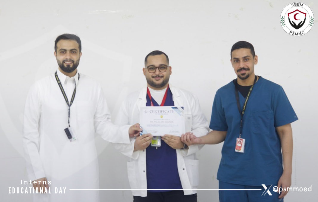 psmmced's tweet photo. Intern of the Month for March 2026🏅

We are pleased to recognize our Best Intern of the Month for his outstanding dedication, clinical excellence, and commitment to patient care.

Dr. Talal Abu Sulaiman

Well deserved!👏 https://t.co/JFZTxGawTd