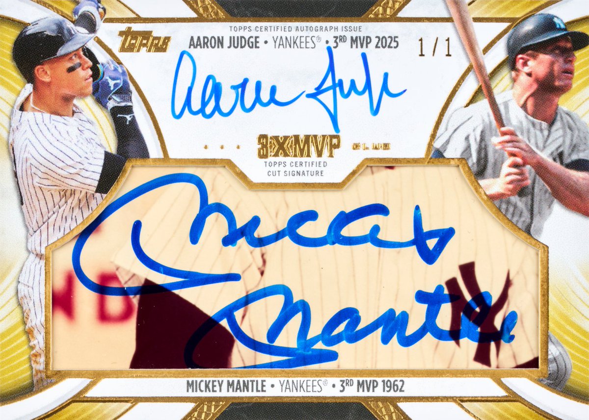 Aaron Judge &amp; Mickey Mantle dual autograph 🤯
