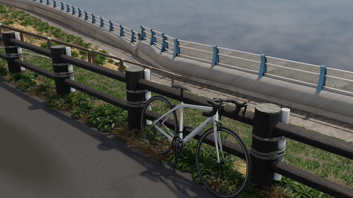 Blender_uncle's tweet photo. 作品92.3：海岸(続き)
WIP
今日も海は手をつけず...明日はBlenderの時間が取れなさそうだから、金曜日には手を付けたい。さて、どう海を表現すればいいのだろうか。
#Blender, #b3d, #海岸, #Coast https://t.co/wqQT1qO2jY