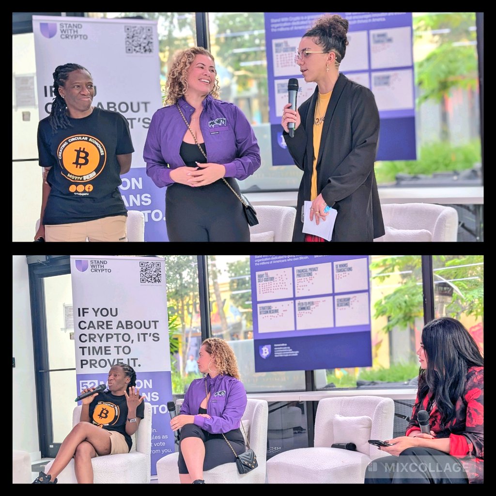 sh3k1n4h's tweet photo. Reppin' @StandWithCrypto in Miami discussing my legislative advocacy in West Virginia and the importance of civil engagement on #blockchain policy at an event hosted by @ShaniceBest. https://t.co/zzrUq51Kvr