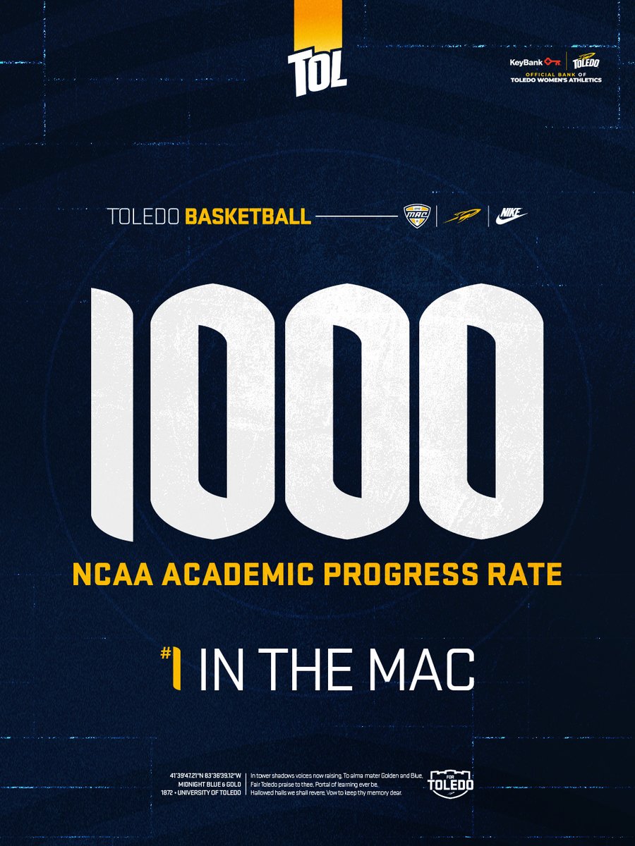 ToledoWBB's tweet photo. The top APR in the league 🚀

#TeamToledo https://t.co/hTAoKlkj8g