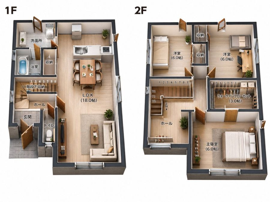 Two-Story Japanese House Floor Plan