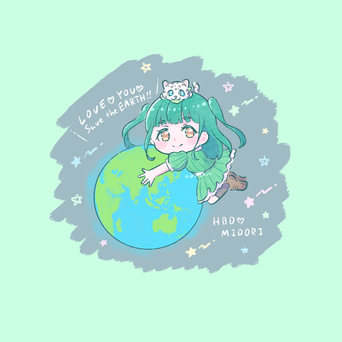 真緑ちゃんお誕生日おめでとう🌳🌎💚
#山田真緑生誕祭2026 #いきづら絵部