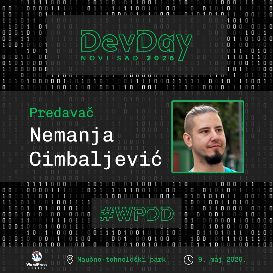 WordPress Developer Day Novi Sad 2026 tweet media