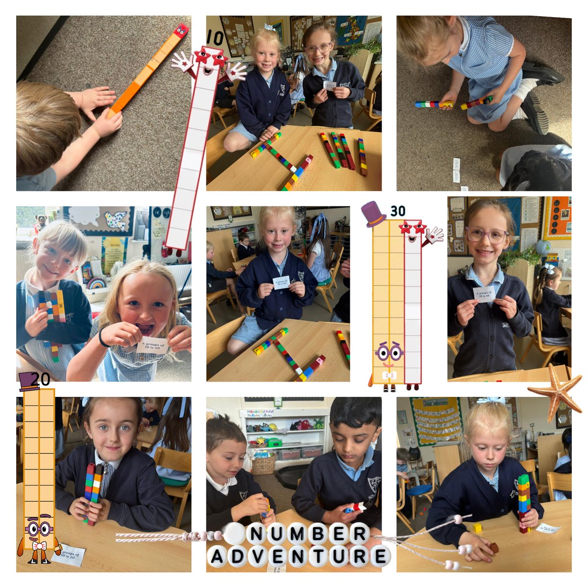 1A_MrsAlmond's tweet photo. Year 1 have been busy strengthening their multiplication skills today! We’ve been counting in 10s using groups of ten Maths Link cubes to build understanding and confidence. Super work developing those number patterns 👏🔟🔟🔟🔟 #MakeADifference @ololprimary_HT #MathOlol https://t.co/ISJfTuwv6p