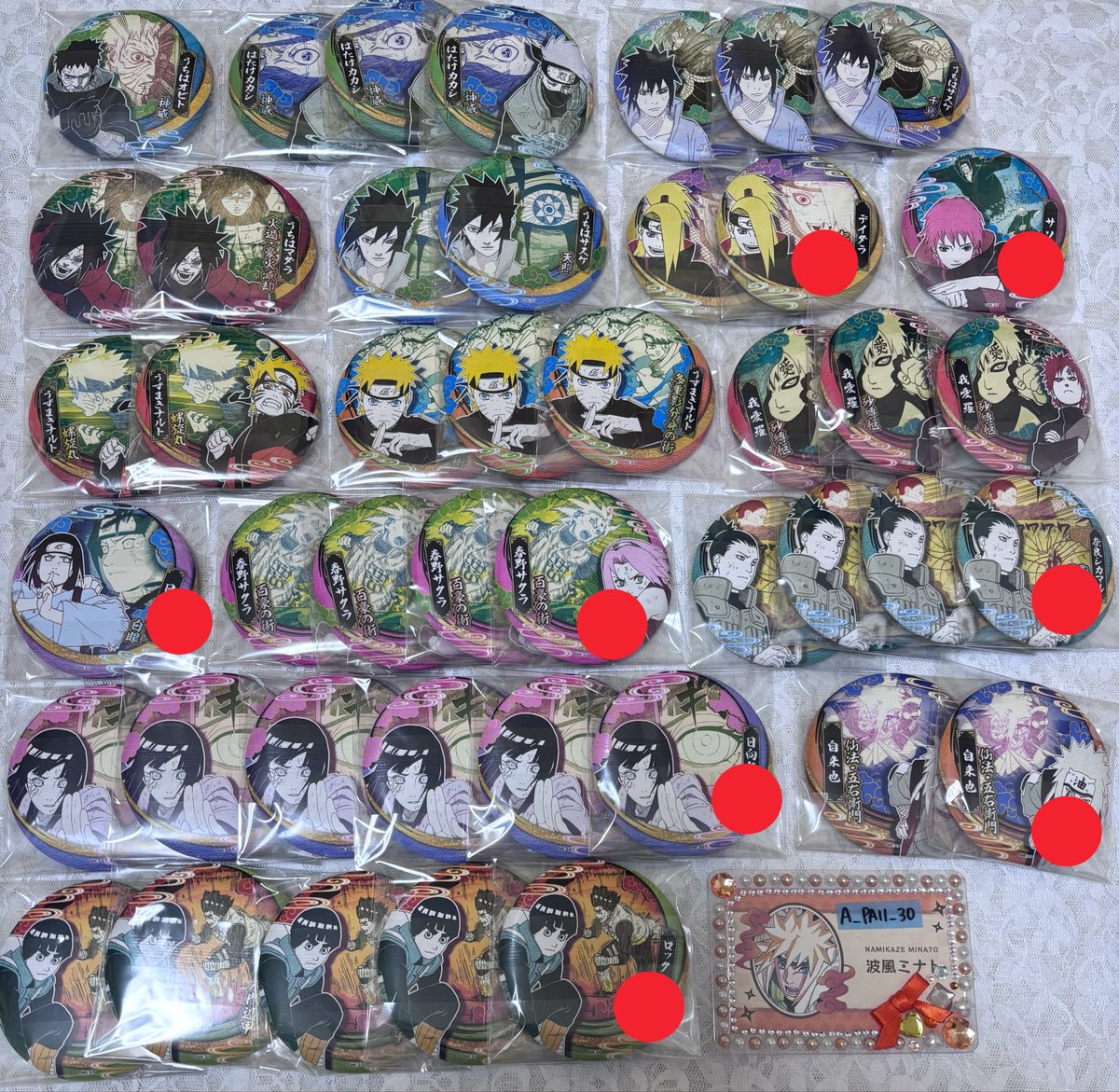 NARUTO 中国 缶バッジ アクスタ 交換 譲渡 譲:画像のもの 求:缶1050/個