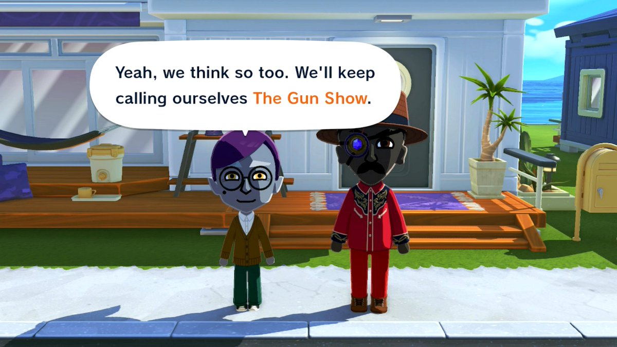 exxwhyandzed's tweet photo. I think the funniest part about this game is it's forcing me to come up with ship names for my own characters when they move in together. Anyways here's The Gun Show. (Hazel invented firearms and Abraham is a cowboy) https://t.co/2FMDkhKaHX