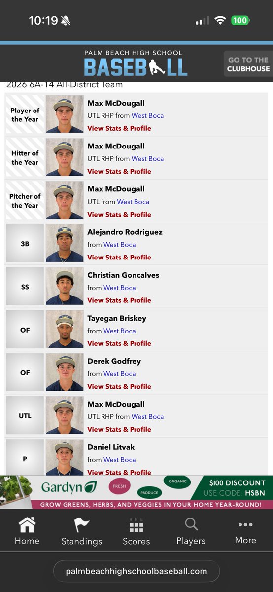 RiedellAndrew's tweet photo. Super proud of the clean sweep we had this year sweeping through the @hsbnflorida 6A-14 All District Team! 

@Bulls561 is the place to be next year! https://t.co/CZx0NYpqFJ