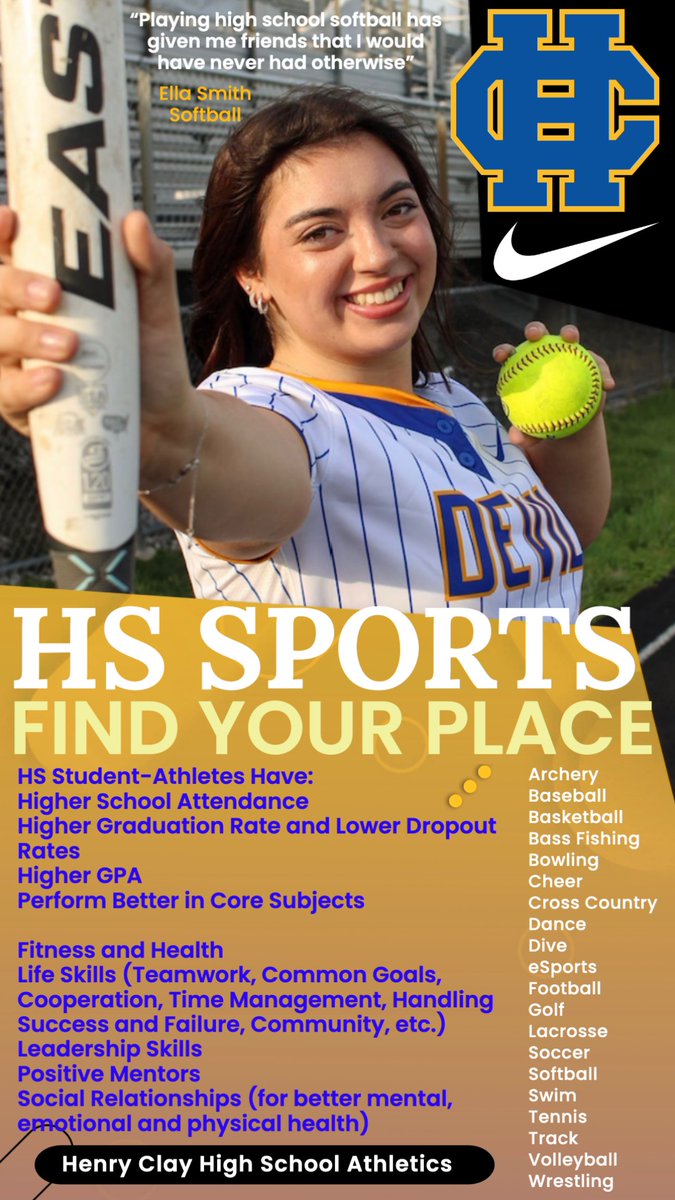 HCHS_Athletics's tweet photo. High school sports are the best! 🏆⚡ Find your place! 🙌 https://t.co/z2NrKLfRtR