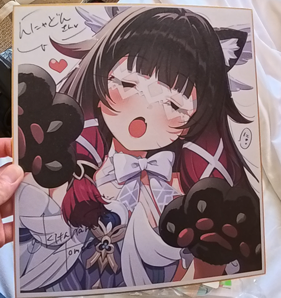 にゃんたろす様ご依頼品 ベルベット色紙イラスト にゃんたじあ！｜ダイカットステッカー「にゃんたじあ！」03
