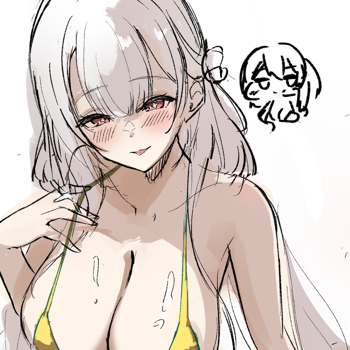 ゴールデンビキニのシラを描いています 