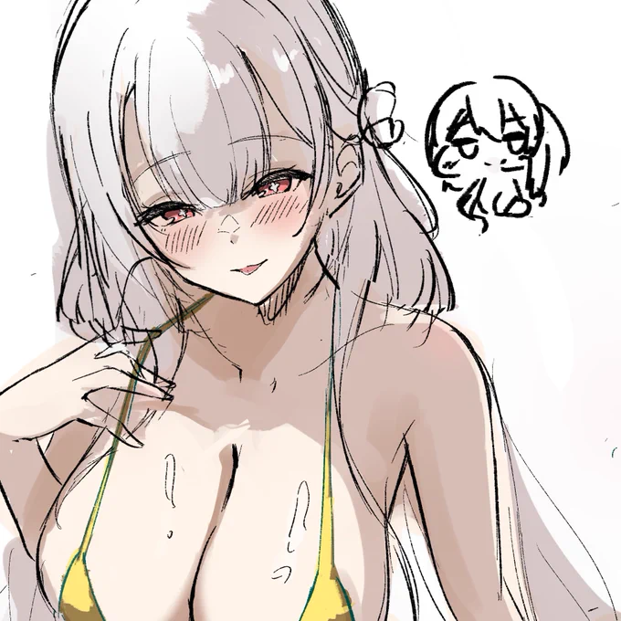 ゴールデンビキニのシラを描いています